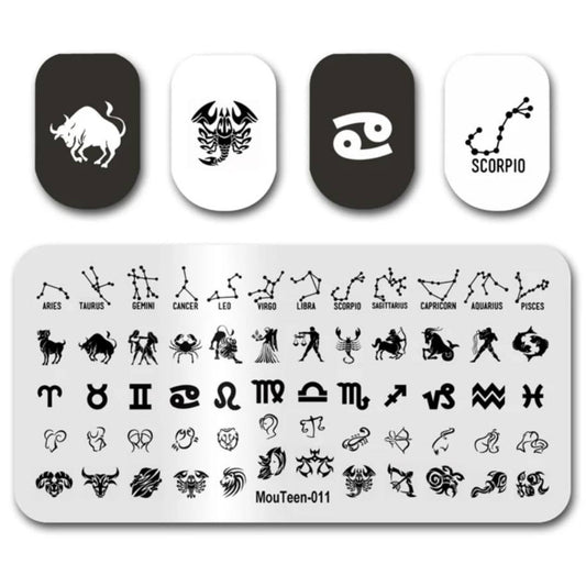 zodiac nail stamping plates 